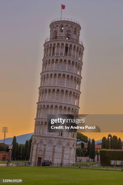 leaning tower of pisa, pisa, tuscany, italy - leaning tower of pisa stock-fotos und bilder