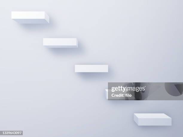 steps modern gray background - anticipation stock illustrations