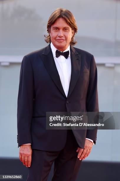 Cristiano De Andre attends the red carpet of the movie "Deandré#Deandré Storia Di Un Impiegato" during the 78th Venice International Film Festival on...