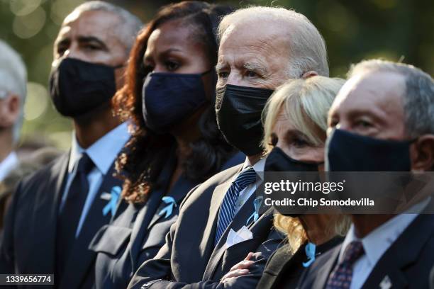 Former President Barack Obama, former First Lady Michelle Obama, President Joe Biden, First Lady Jill Biden and former New York City Mayor Michael...