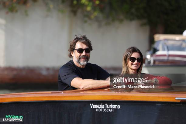 Javier Bardem and Penélope Cruz arrive at the 78th Venice International Film Festival on September 11, 2021 in Venice, Italy.