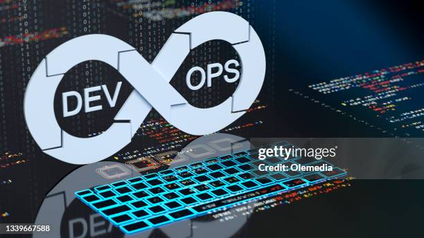 devops concept - ciclo de vida imagens e fotografias de stock