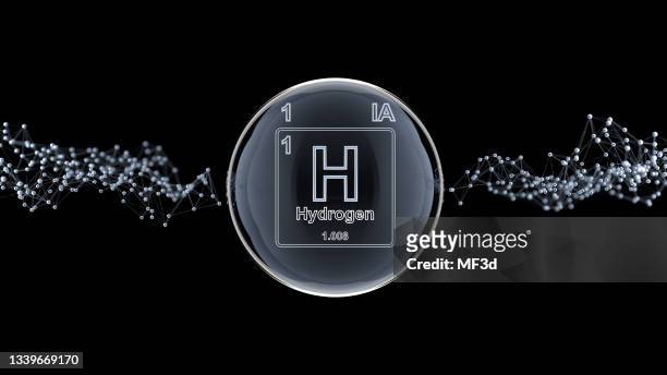 abstract hydrogen h2 molecular structure - group h imagens e fotografias de stock