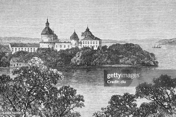 gripsholm - scandinavian summer stock illustrations