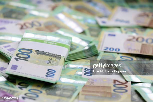 euro banknotes - european union euro note stock pictures, royalty-free photos & images