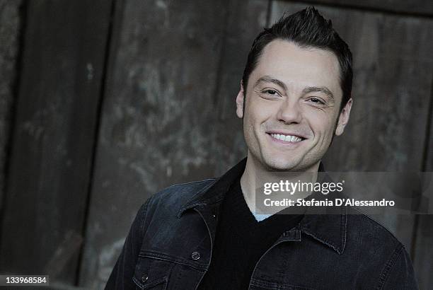 Singer Tiziano Ferro unveils new CD and tour 'L'Amore E' Una Cosa Semplice' on November 23, 2011 at the Fonderia Napoleonica in Milan, Italy.