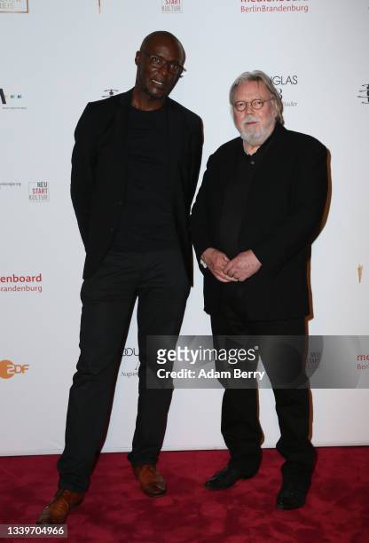 Pascal Capitolin and Richard Borowski attend the Deutscher Filmpreis Nominees Evening at Soho House on September 11, 2021 in Berlin, Germany. The...