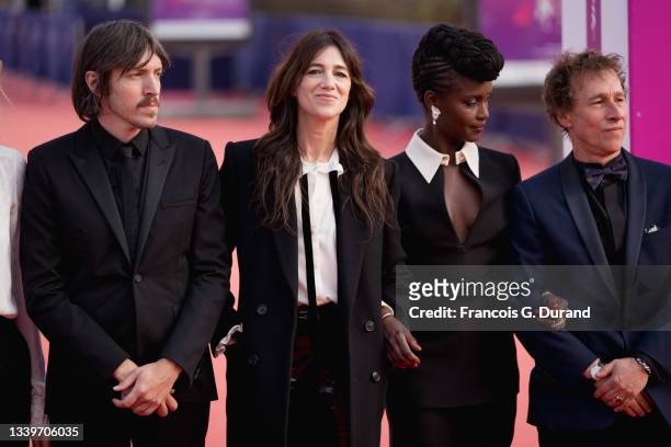 Charlotte Gainsbourg and Fatou N'Diaye attend the "Les Choses Humaines" premiere and closing cermony during the 47th Deauville American Film Festival...