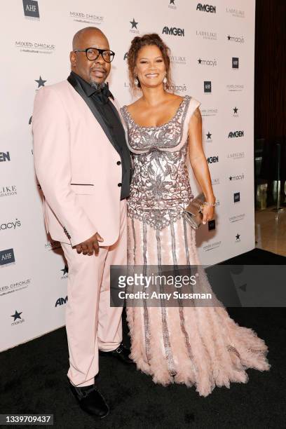 Bobby Brown and Alicia Etheredge attend the 12th Annual Ladylike Foundation Women of Excellence Awards and Fashion Show at The Beverly Hilton on...