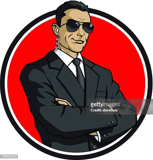 secret service agent - secret service agent stock illustrations