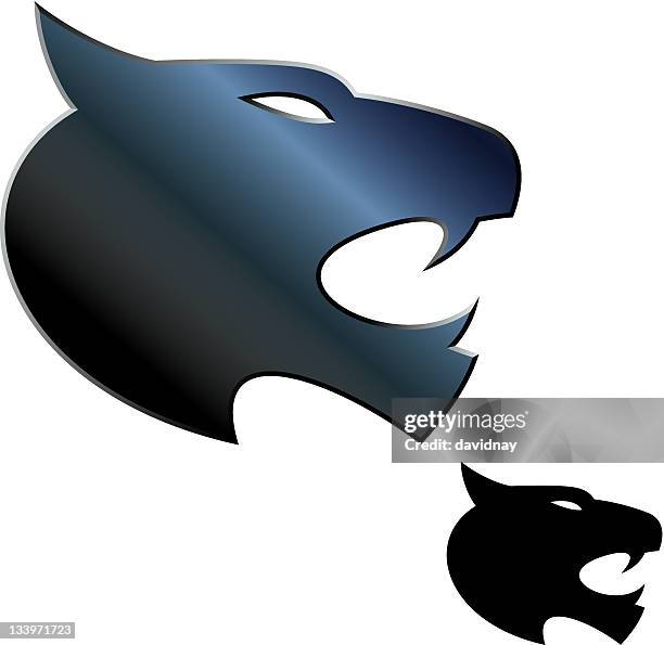 ilustraciones, imágenes clip art, dibujos animados e iconos de stock de logotipo de los wildcats - lince