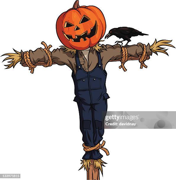 scarecrow - lantern isolated stock illustrations
