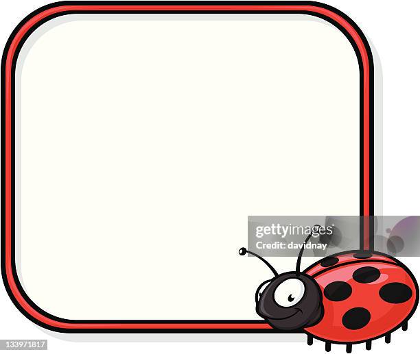 ladybug copyspace - seven spot ladybird stock illustrations