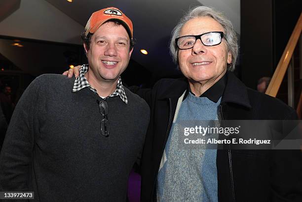 Composers Michael Giacchino and Lalo Schriffrin attend Paramount Pictures' "Super 8" Blu-ray and DVD release party at AMPAS Samuel Goldwyn Theater on...