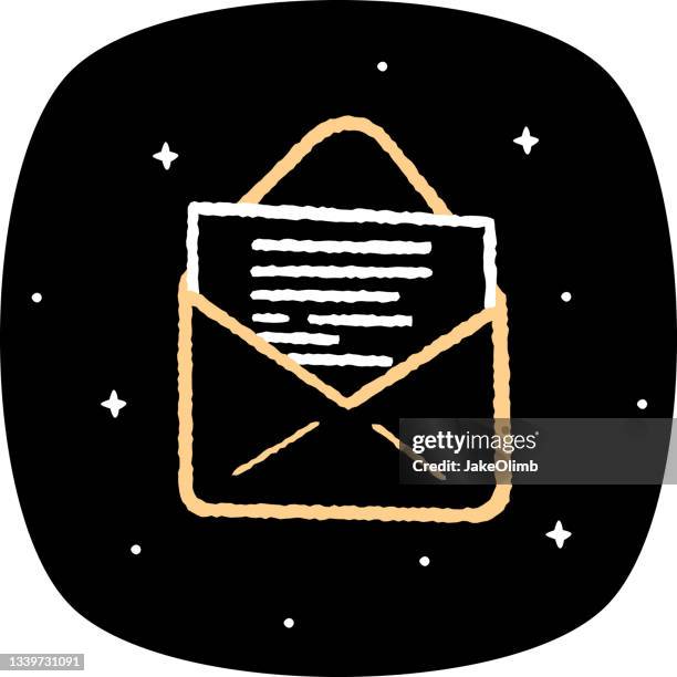 open letter doodle 3 - receiving certificate stock illustrations