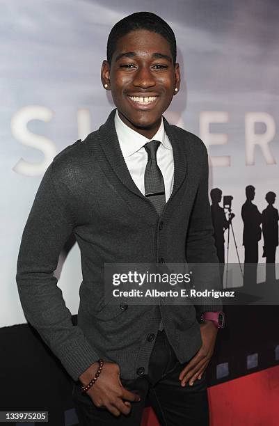Actor Kwame Boakye arrives to Paramount Pictures' "Super 8" Blu-ray and DVD release party at AMPAS Samuel Goldwyn Theater on November 22, 2011 in...