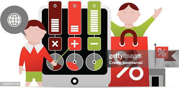 vector promotion infographics - truss screen stock illustrations