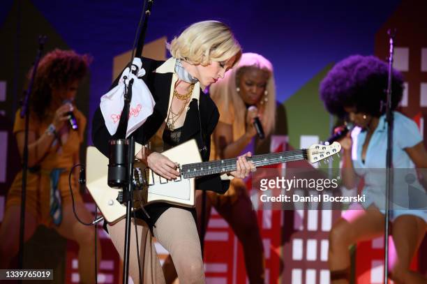 St. Vincent performs on stage during Pitchfork Music Festival 2021 at Union Park on September 11, 2021 in Chicago, Illinois.