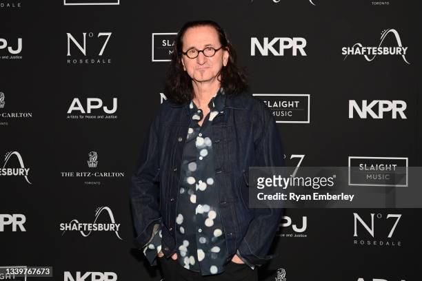 Geddy Lee attends the 13th Annual Artists for Peace and Justice Fundraiser during Toronto International Film Festival on September 11, 2021 in...
