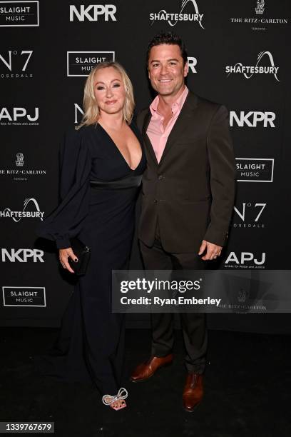 Shantelle Bisson and Yannick Bisson attend the 13th Annual Artists for Peace and Justice Fundraiser during Toronto International Film Festival on...