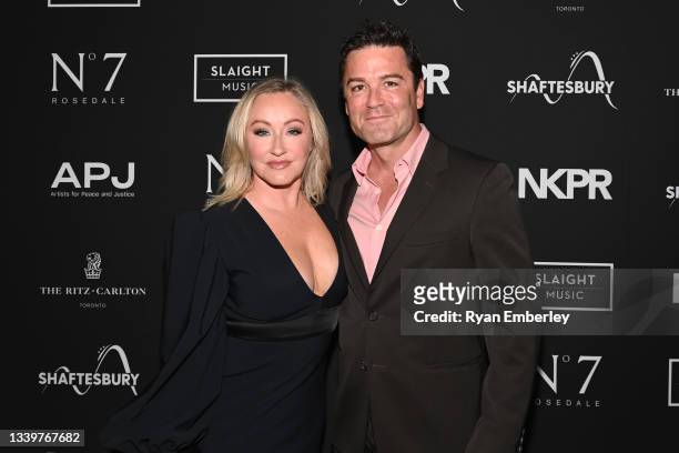 Shantelle Bisson and Yannick Bisson attend the 13th Annual Artists for Peace and Justice Fundraiser during Toronto International Film Festival on...
