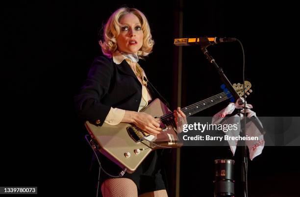 St. Vincent performs during the 2021 Pitchfork Music Festival at Union Park on September 11, 2021 in Chicago, Illinois.