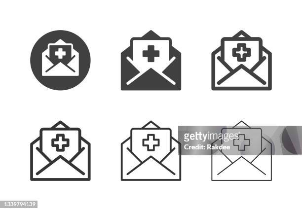 ilustraciones, imágenes clip art, dibujos animados e iconos de stock de iconos de letras saludables - multi series - curso de primeros auxilios