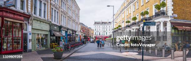 les gens de londres shopping relaxant south kensington boutiques cafés panorama - south kensington london photos et images de collection