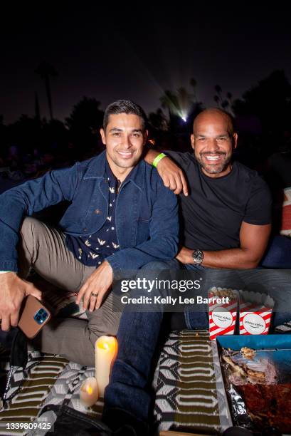 Wilmer Valderrama and Amaury Nolasco Garrido attend Cinespia's screening of 'Some Like It Hot' held at Hollywood Forever on September 11, 2021 in...