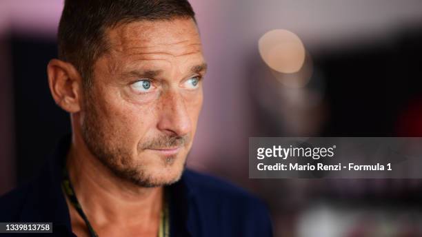 Francesco Totti looks on before the F1 Grand Prix of Italy at Autodromo di Monza on September 12, 2021 in Monza, Italy.