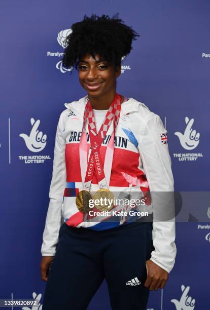 Ka of Team Great Britain attends the National Lottery's ParalympicsGB Homecoming at SSE Arena Wembley on September 12, 2021 in London, England.