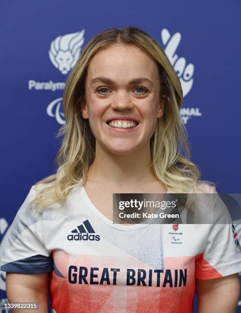 Ellie Simmonds of Team Great Britain attends the National Lottery's ParalympicsGB Homecoming at SSE Arena Wembley on September 12, 2021 in London,...