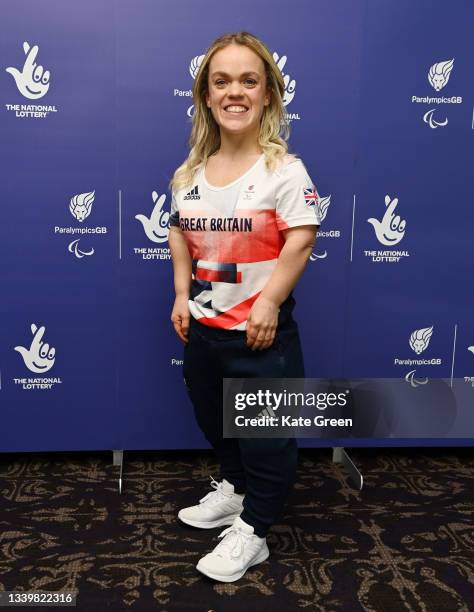 Ellie Simmonds of Team Great Britain attends the National Lottery's ParalympicsGB Homecoming at SSE Arena Wembley on September 12, 2021 in London,...