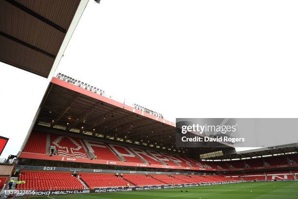 General view of the stadium ahead of the Sky Bet Championship match between Nottingham Forest and Cardiff City at City Ground on September 12, 2021...