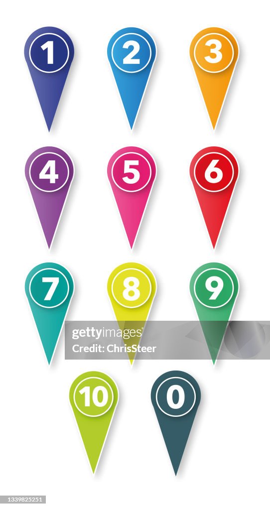 Number Pins High-Res Vector Graphic - Getty Images