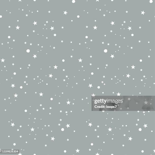 bildbanksillustrationer, clip art samt tecknat material och ikoner med white stars seamless pattern - pixel perfect - snö