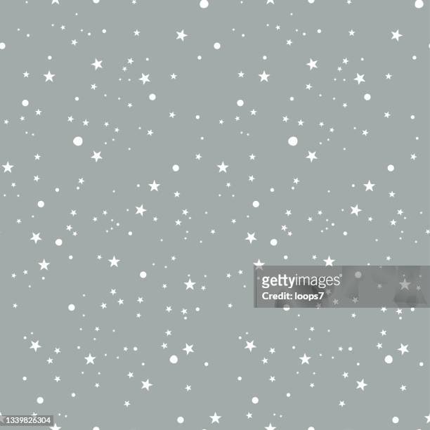 white stars seamless pattern - pixel perfect - star shape stock illustrations