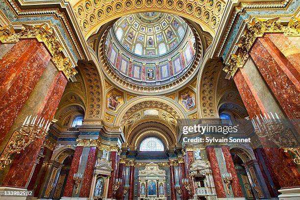 budapest, st. stephen's basilica - st stephens basilica stock pictures, royalty-free photos & images
