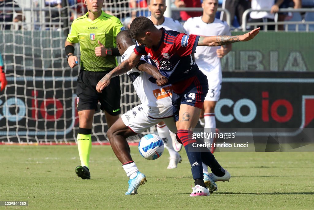 Alessandro Deiola of Cagliari in action during the Serie A match