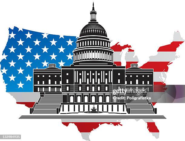 capitol building - capitol building washington dc stock-grafiken, -clipart, -cartoons und -symbole