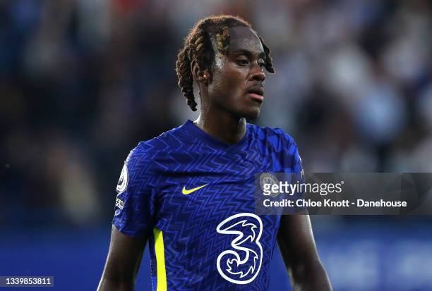 Tiemoue Bakayoko of Chelsea FC during the Premier League match between Chelsea and Aston Villa at Stamford Bridge on September 11, 2021 in London,...