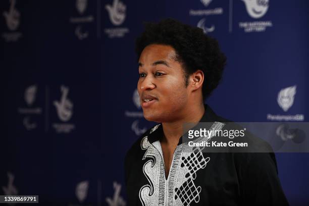 Sheku Kanneh-Mason attends the National Lottery's ParalympicsGB Homecoming at SSE Arena Wembley on September 12, 2021 in London, England.