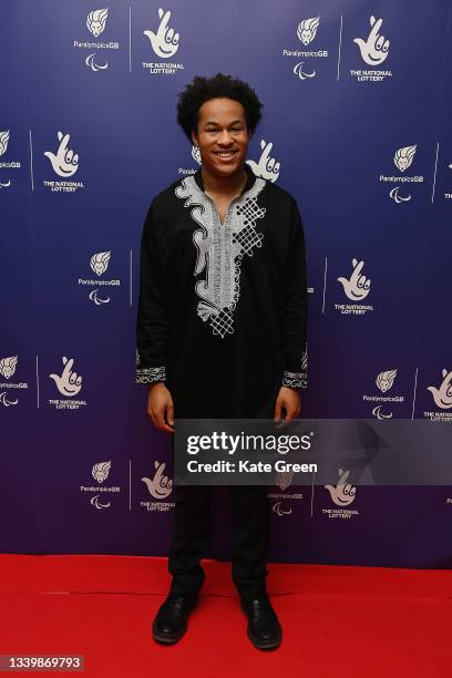 Sheku Kanneh-Mason attends the National Lottery's ParalympicsGB Homecoming at SSE Arena Wembley on September 12, 2021 in London, England.