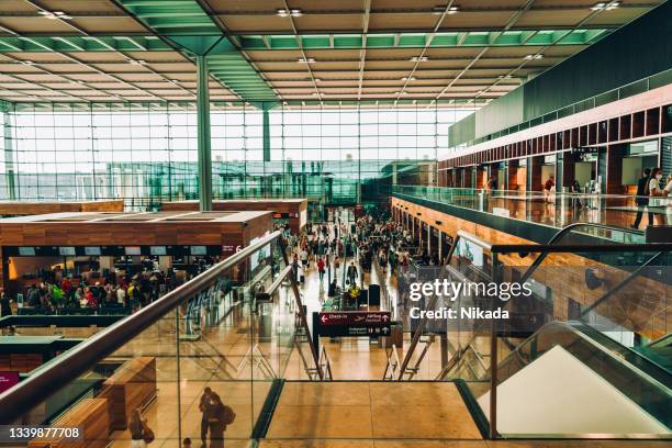 berlin ber airport terminal 1 in germany - brandenburg state stock pictures, royalty-free photos & images
