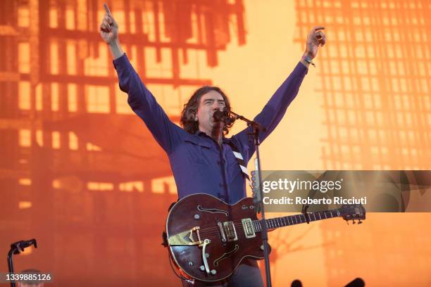 Gary Lightbody of Snow Patrol performs on the Main Stage on the third day of TRNSMT Festival 2021 on September 12, 2021 in Glasgow, Scotland.