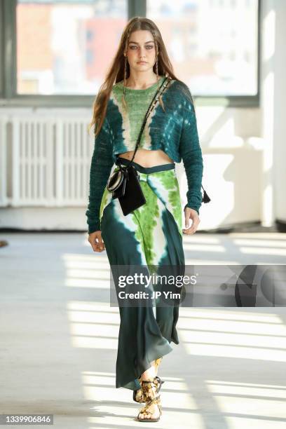 Gigi Hadid walks the runway for Altuzarra during NYFW: The Shows on September 12, 2021 in New York City.