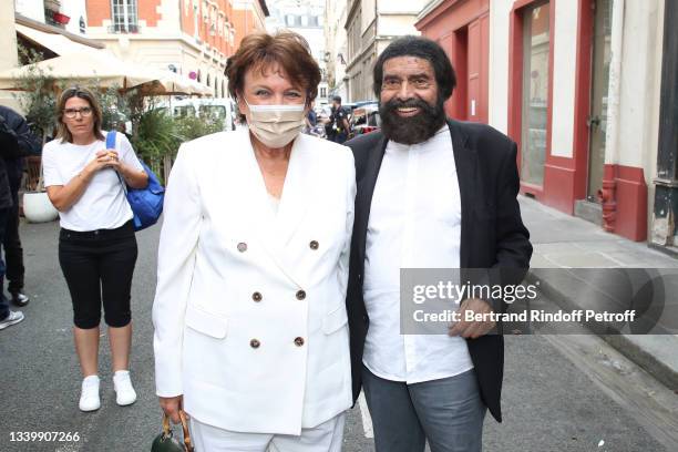 French Minister of Culture Roselyne Bachelot and Marek Halter attend Marek Halter Celebrates Rosh Hashanah on September 12, 2021 in Paris, France.