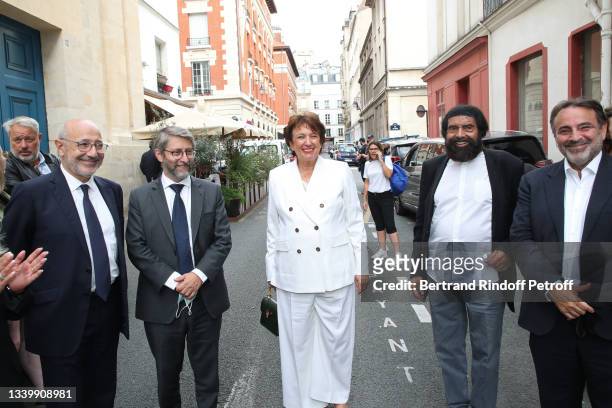 President of CRIF Francis Kalifat, Chief Rabbi of France Haim Korsia, French Minister of Culture Roselyne Bachelot, Marek Halter and President of the...