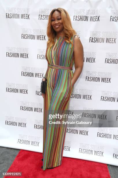 Yolanda Adams attends Times Square Fashion Week Event at Times Square on September 12, 2021 in New York City.