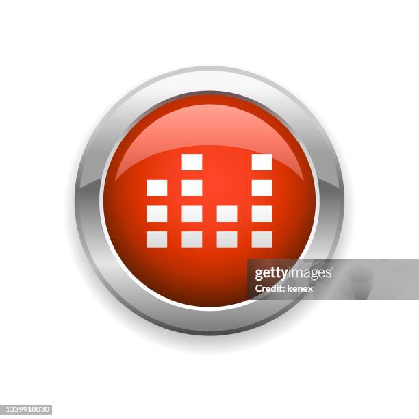 studio sound mixer glossy icon - sound effect stock illustrations